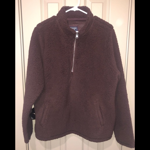 abercrombie and fitch sherpa pullover